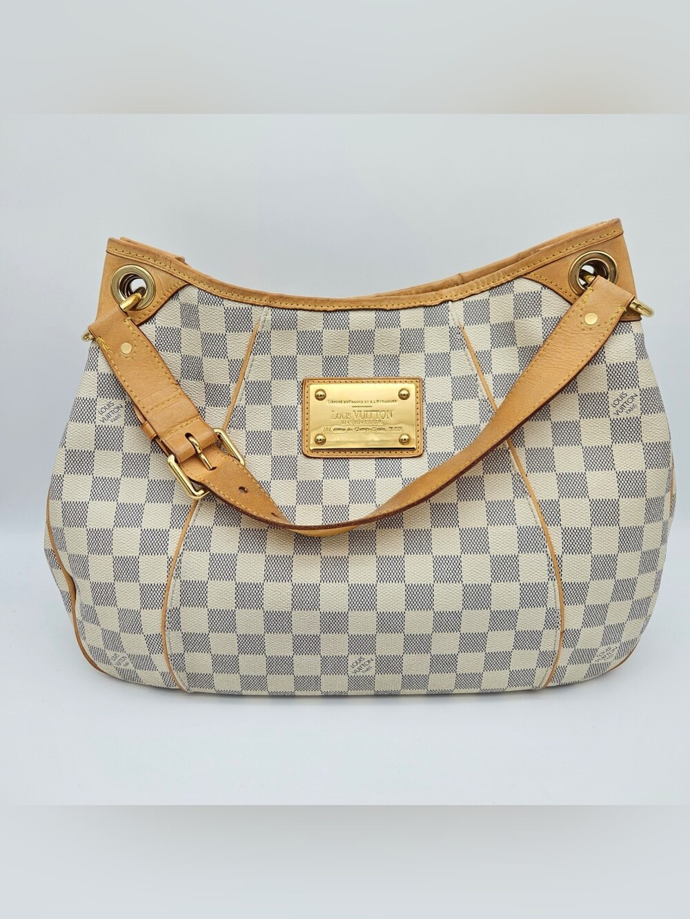 Authentic Louis Vuitton Damier Azur Galliera PM #4379M